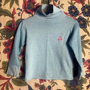 Vintage Kids Garanimal Blue Turtleneck size 3T